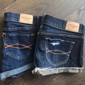 Lot (2) Abercrombie and Fitch Jean Shorts